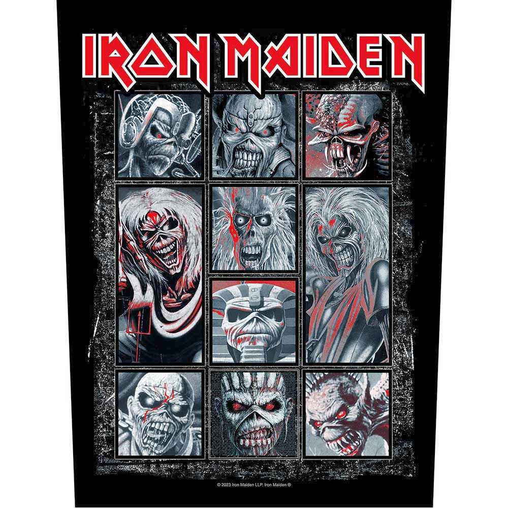 Iron Maiden - 10 Eddies Rückenaufnäher - Schwarz